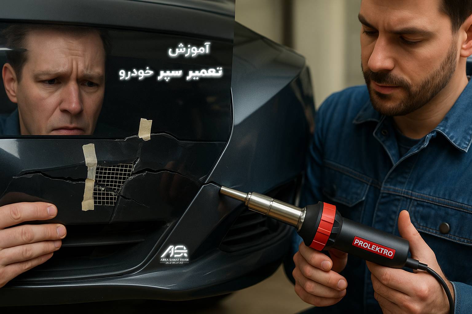تعمیر سپر خودرو با جوش پلاستیک : چه نکاتی را باید بدانیم؟ آموزش+ابزارها