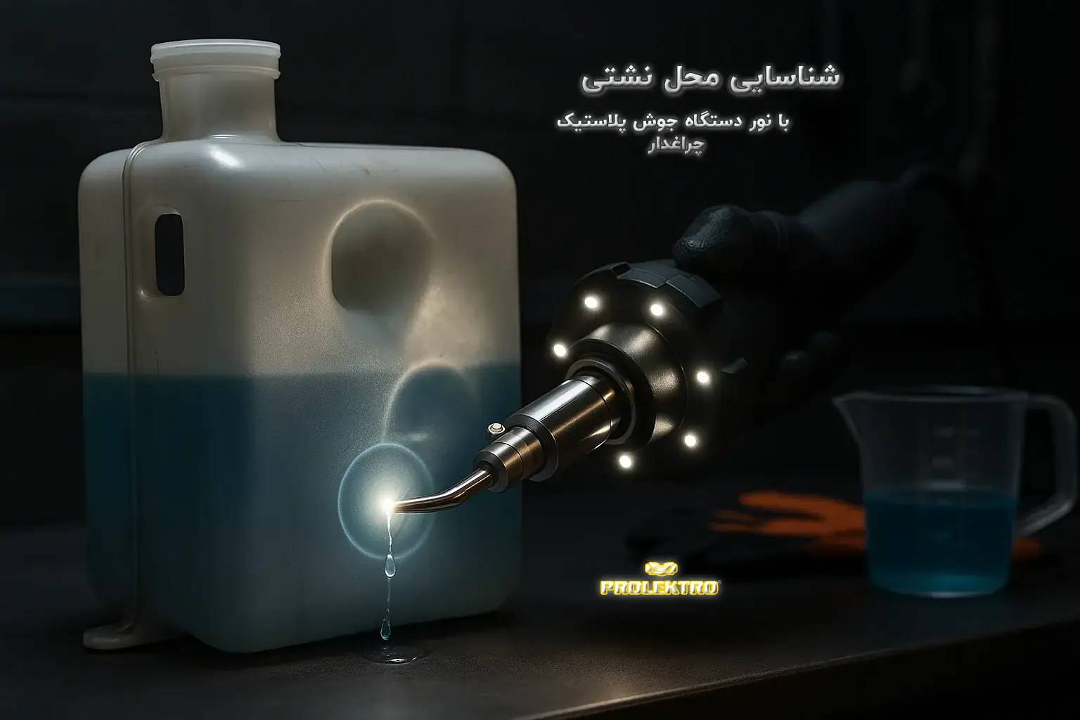 نمایی از استفاده ازدستگاه چراغدار برای تعمیر مخزن شیشه شور خودرو که به دلیل مشکلاتی مانند کاهش کیفیت جوش و اتصالات ضعیف، دیگر به عنوان یک روش مناسب توصیه نمیشود. نمایی از استفاده ازدستگاه چراغدار برای تعمیر مخزن شیشه شور خودرو که به دلیل مشکلاتی مانند کاهش کیفیت جوش و اتصالات ضعیف، دیگر به عنوان یک روش مناسب توصیه نمیشود.